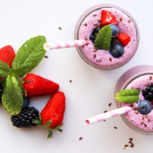 Printemps : Smoothie fraise des bois & fromage blanc de brebis